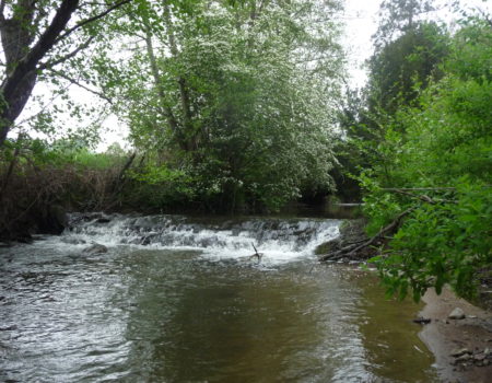 Wassfall im Park von Espace Château DES